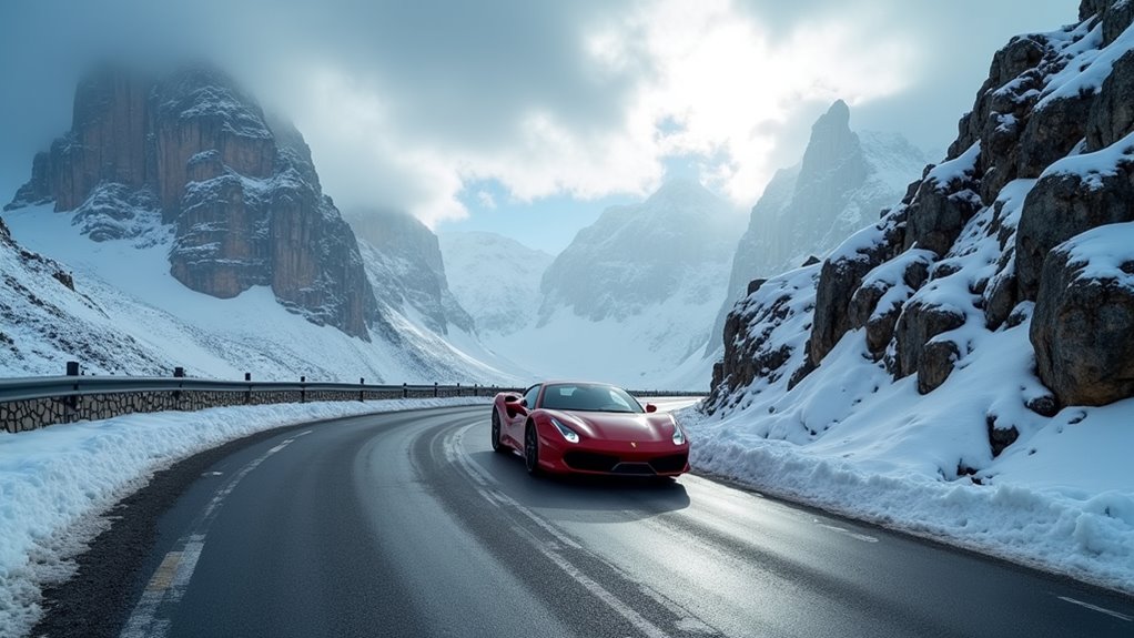 historic winter mountain crossing