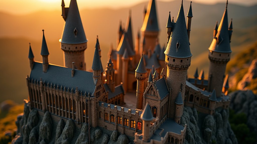 hogwarts model with lights
