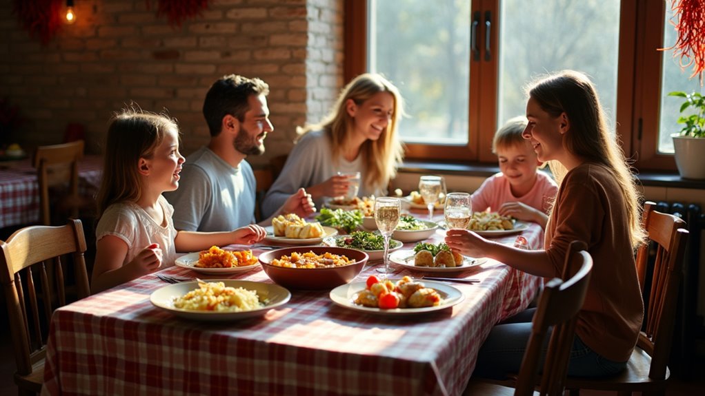hungarian vegan family dining