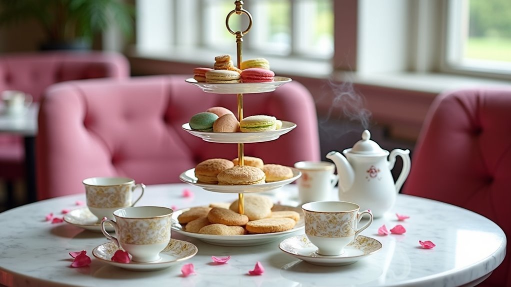 indoor snow themed alice tea