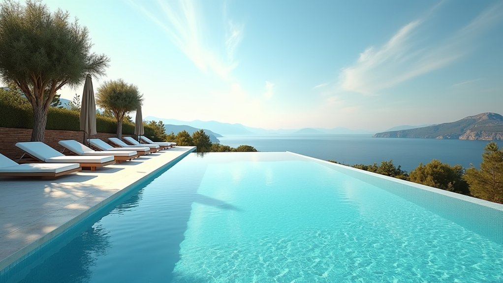 infinity pool with sea views
