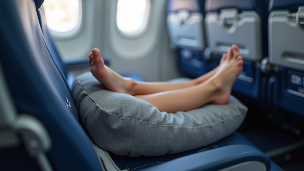 inflatable travel footrest system