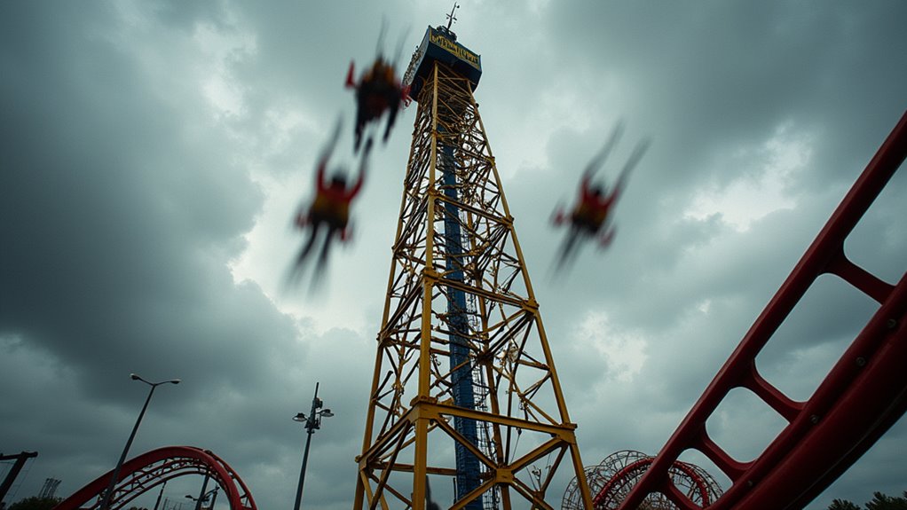 intense 115 foot drop ride