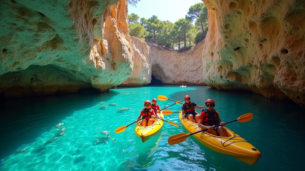 kayak snorkel sea caves