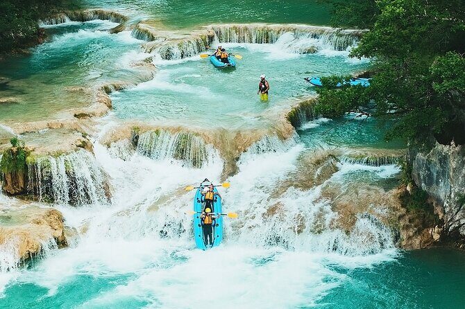 Kayaking Mreznica Waterfalls close to Plitvice Lakes - The Scenery & Waterfall Highlights