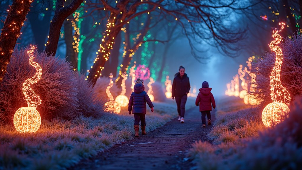 kew gardens christmas light trail