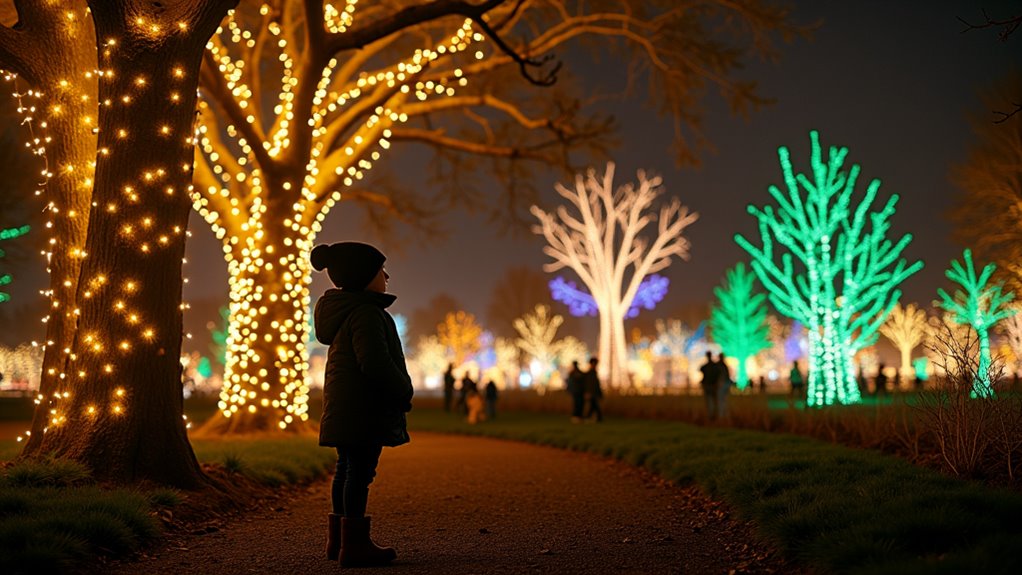 kew gardens christmas light trail