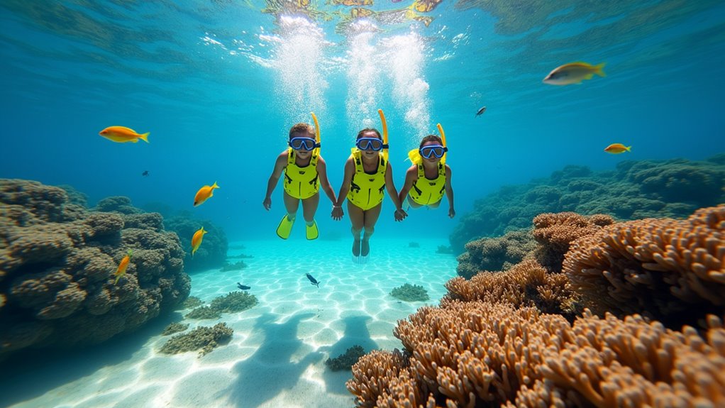 kids shallow water underwater adventure