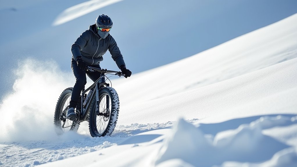 layered winter bike clothing