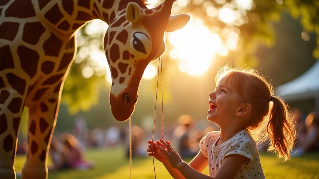 life size animal puppets parade