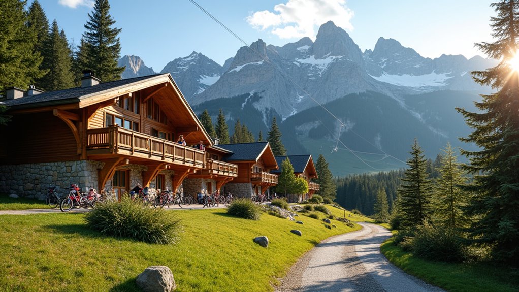 lodges with mountain views
