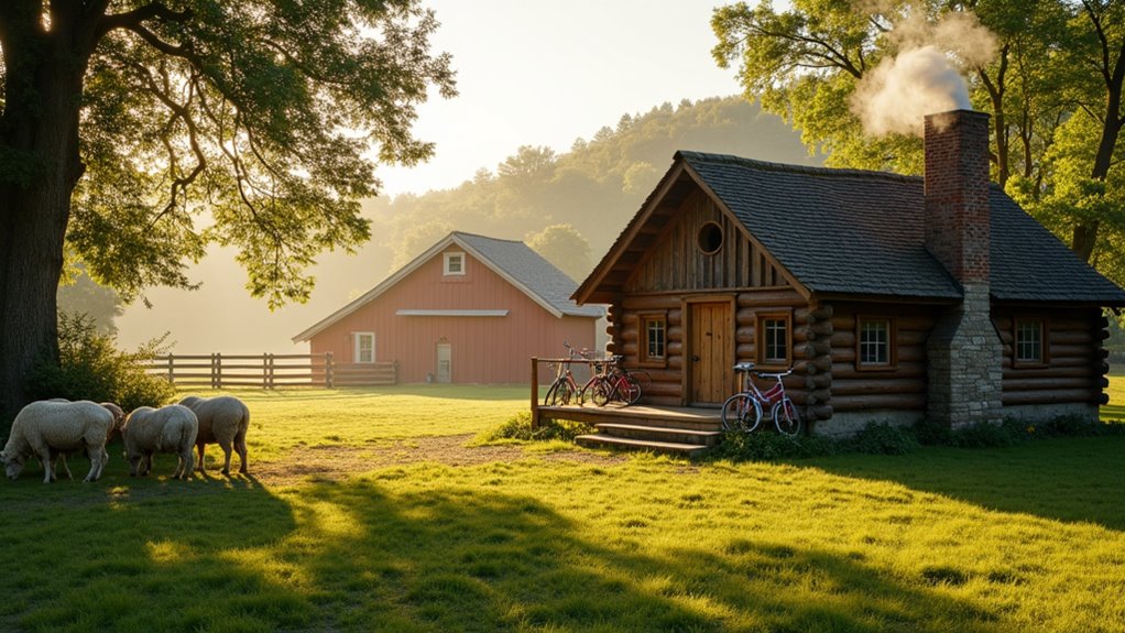 luxury farm lodges with playgrounds