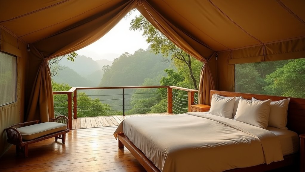 luxury safari style tent accommodations