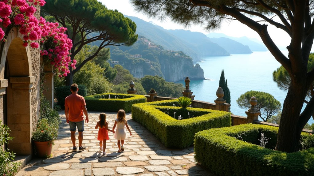 medieval gardens with hidden ruins