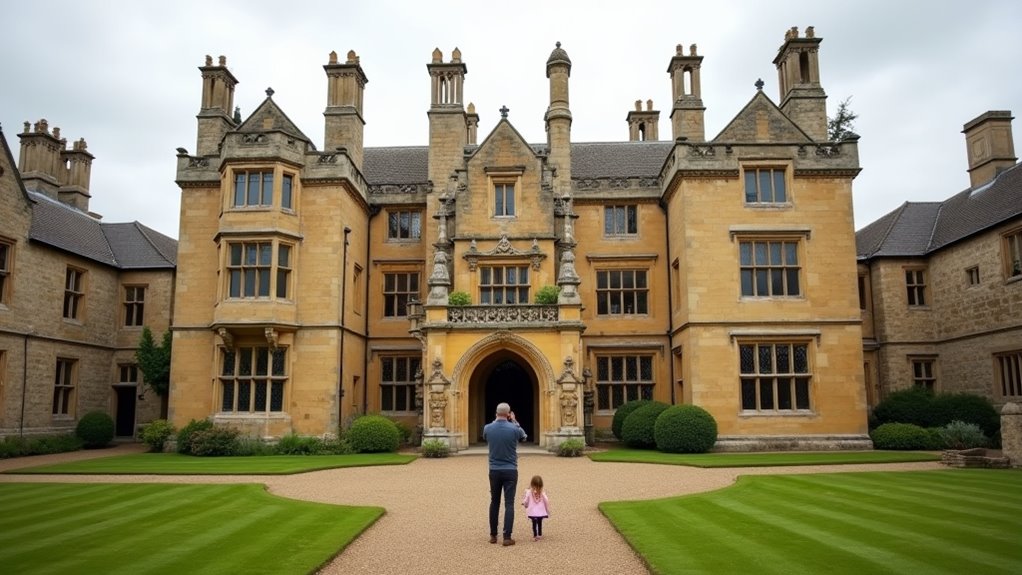 medieval palace with courtyards