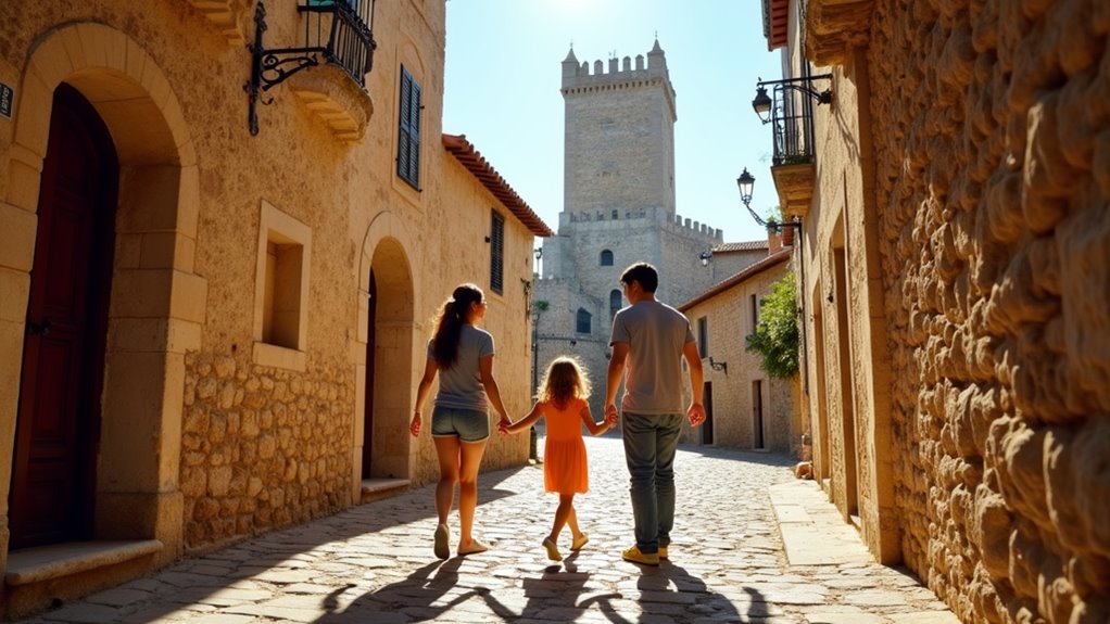medieval villages and castle ruins