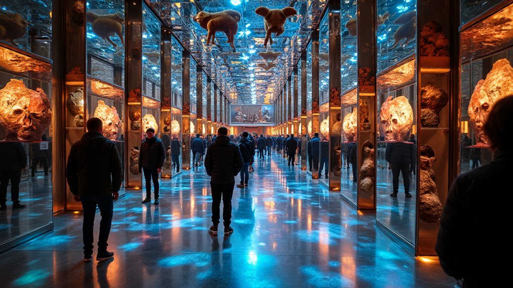 mirror maze with led lights