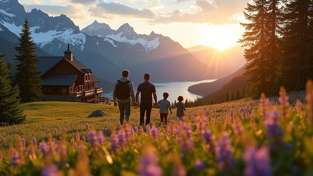 mountain lakes sea coast