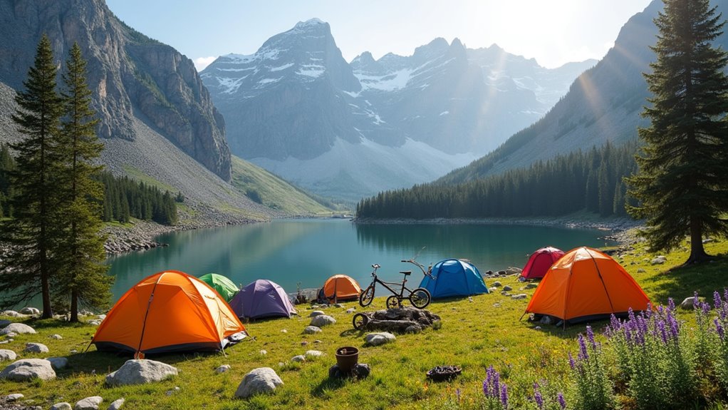 mountain wilderness family camping