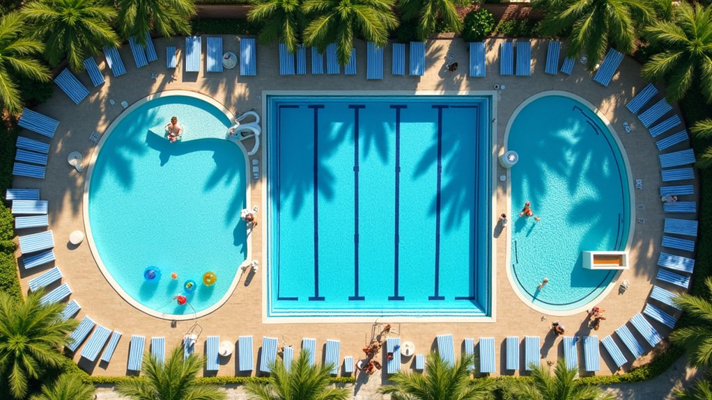 multiple family friendly pools available