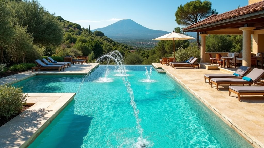 multiple pools waterfalls family fun