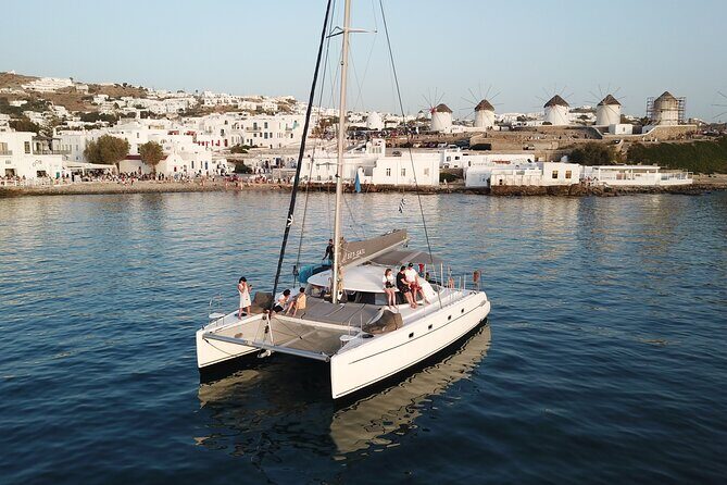 Mykonos Catamaran Sunset Semi private Cruise with transfer - The Value for Money