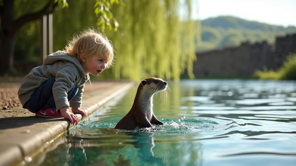 otters butterflies family fun