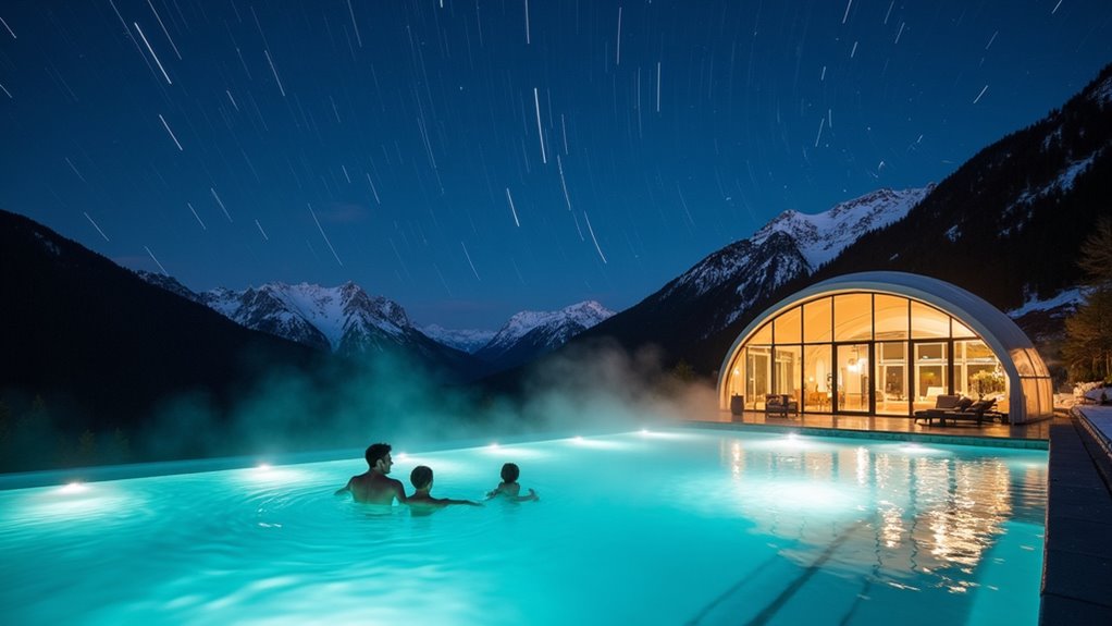 outdoor starry thermal pools