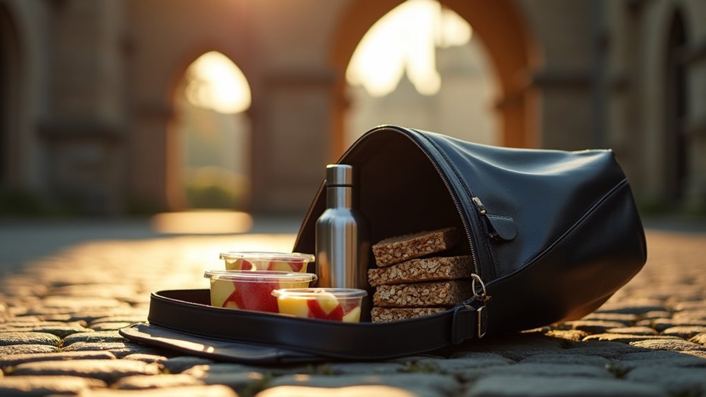 pack snacks and water