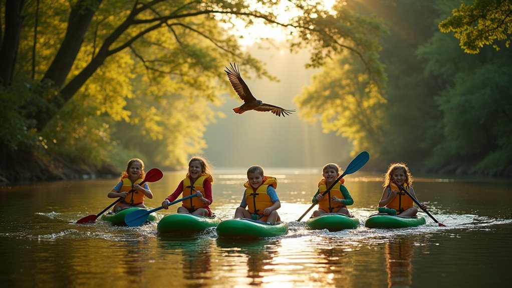 paddleboarding on river wye