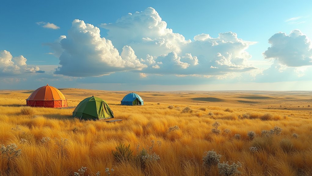 panoramic mountain reservoir camping