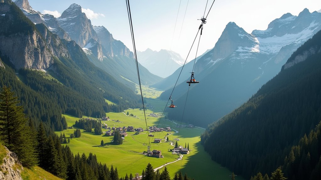 parallel alpine zipline race