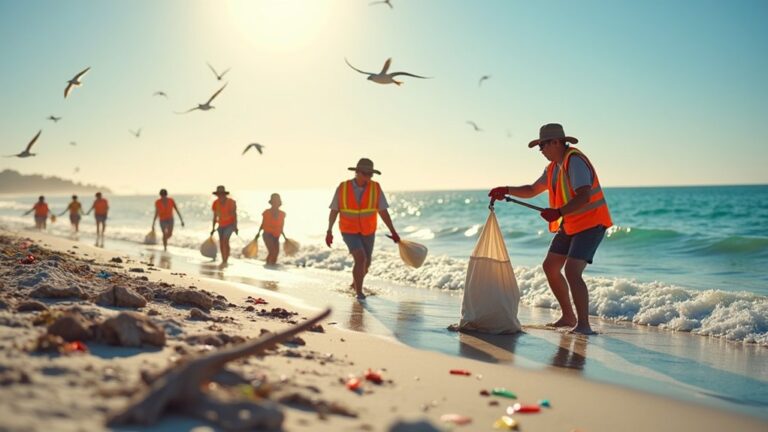 participate in beach cleanups