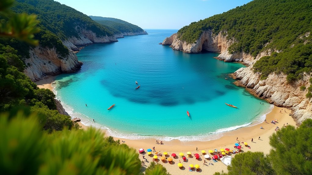 pine forests coastal village