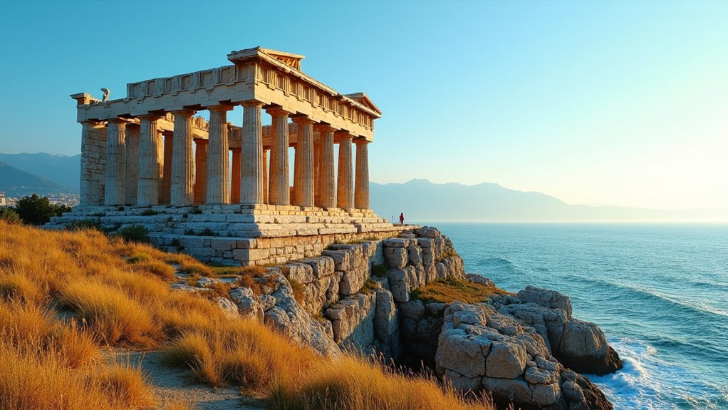 poseidon s temple overlooking sea