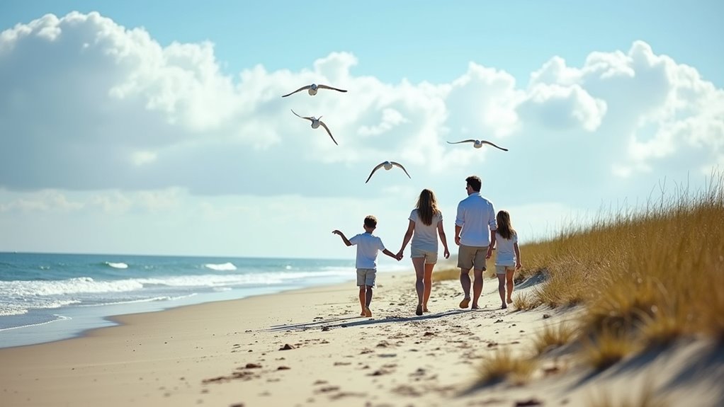 protected beaches and family trails