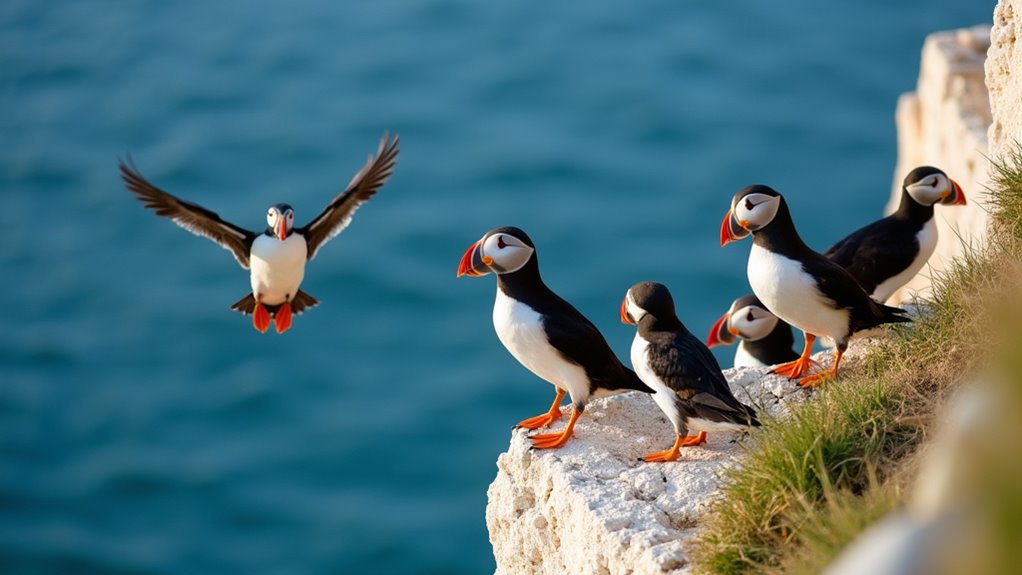 puffin viewing at cliffs