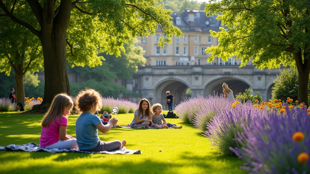 relaxing family garden experience