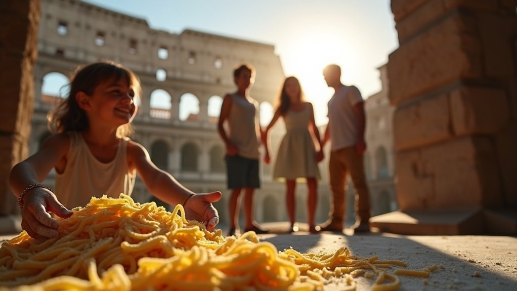 roman ruins and pasta memories