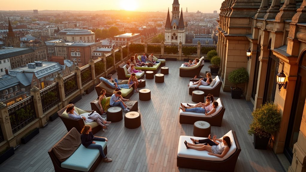 rooftop family relaxation amenities