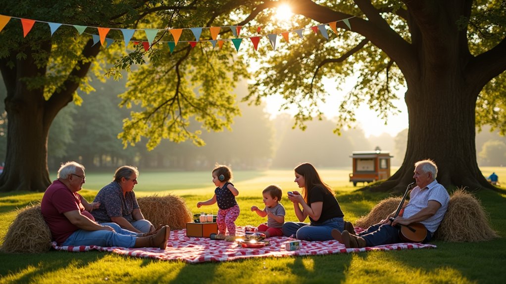 rural multi generational family festival