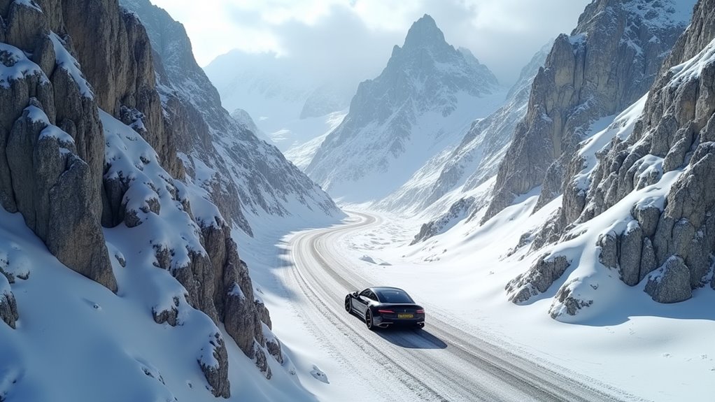 scenic glacier mountain drive