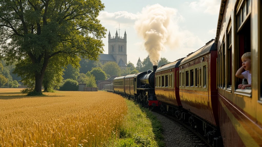 scenic medieval train journey