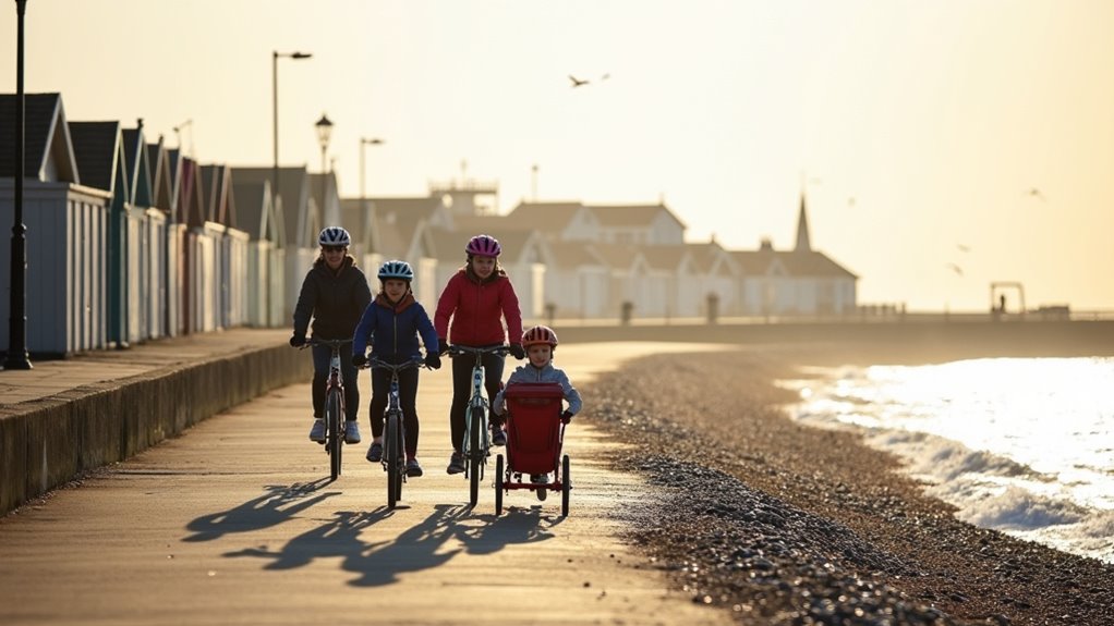 seafront coastal family ride