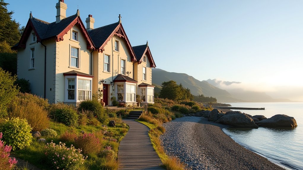 seafront mountain sea views