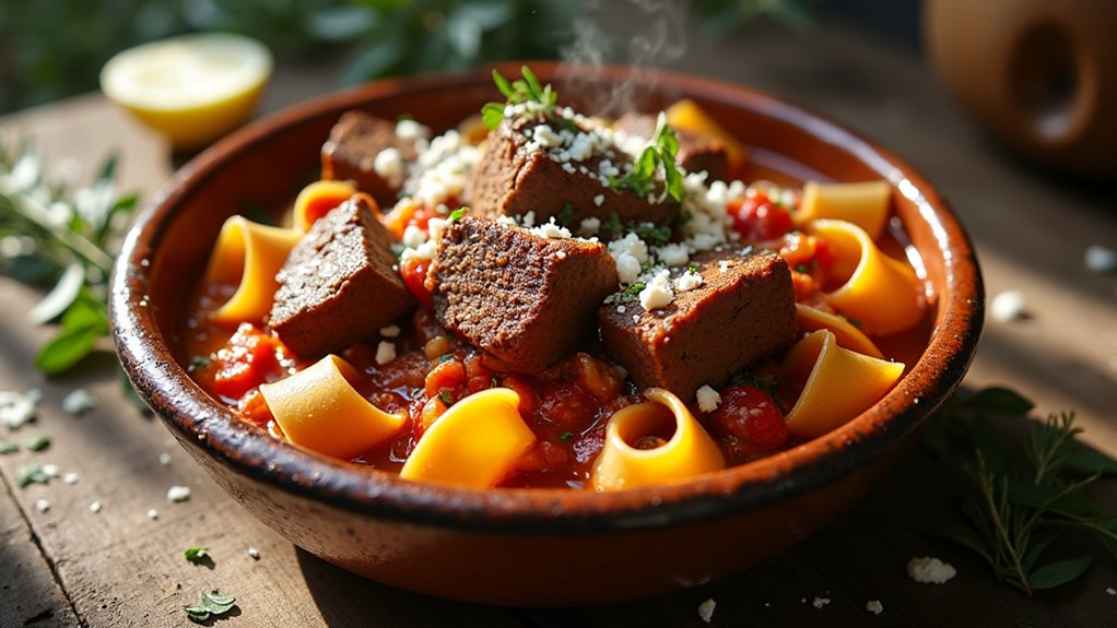 slow cooked corfiot beef stew