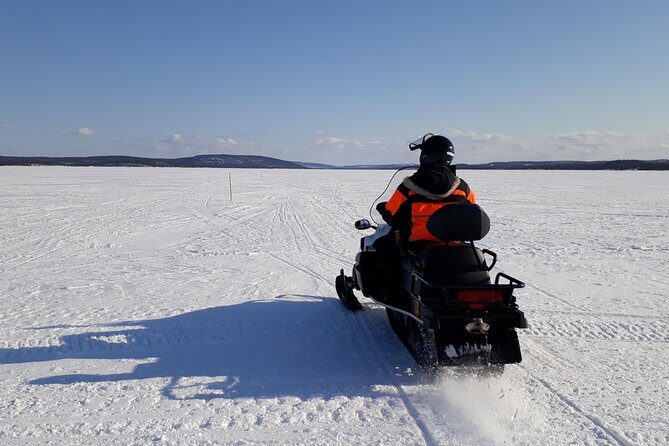 Snowmobile Safari to Lake Inari, meet & feed Reindeers, Lunch - The Snowmobile Ride & Scenic Views