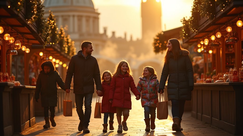 south bank festive market scene