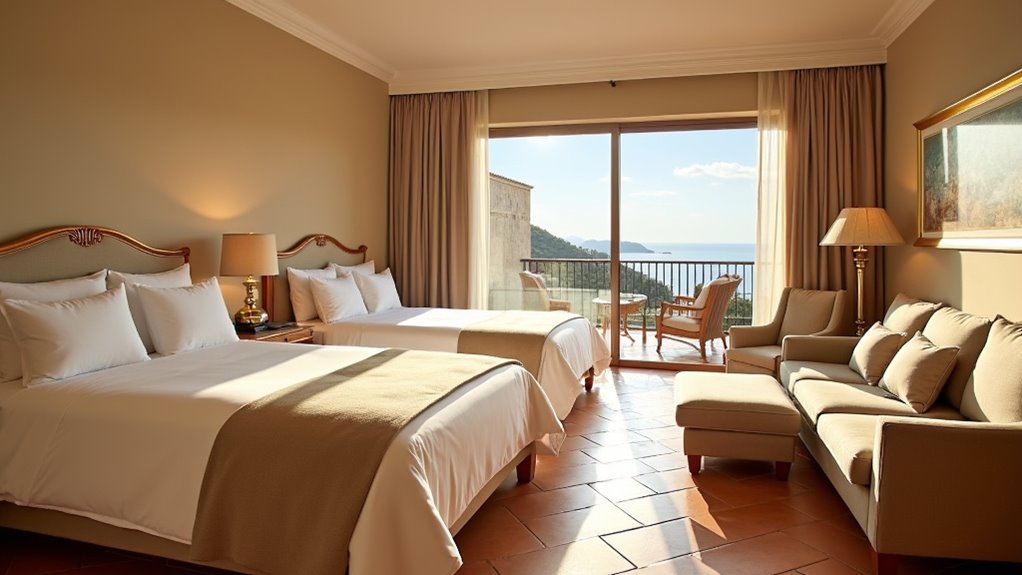 spacious family accommodations with views