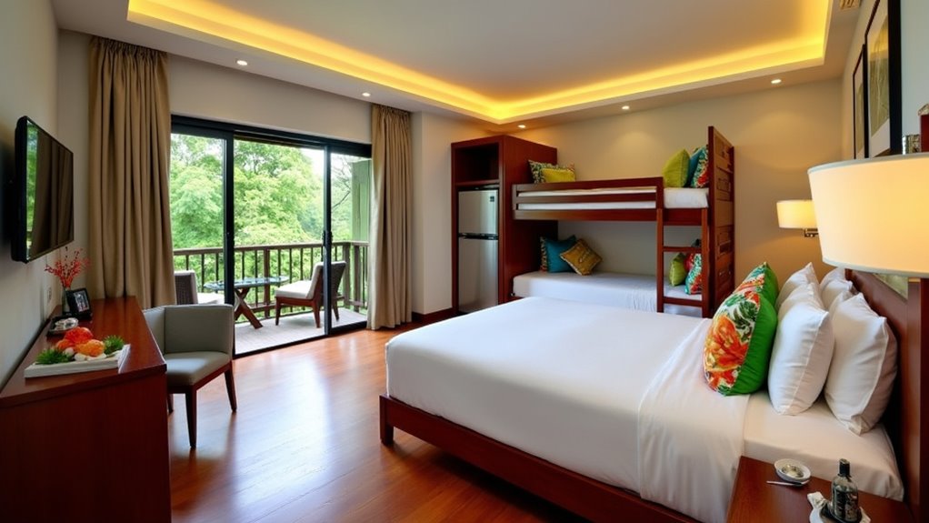 spacious family suite accommodations